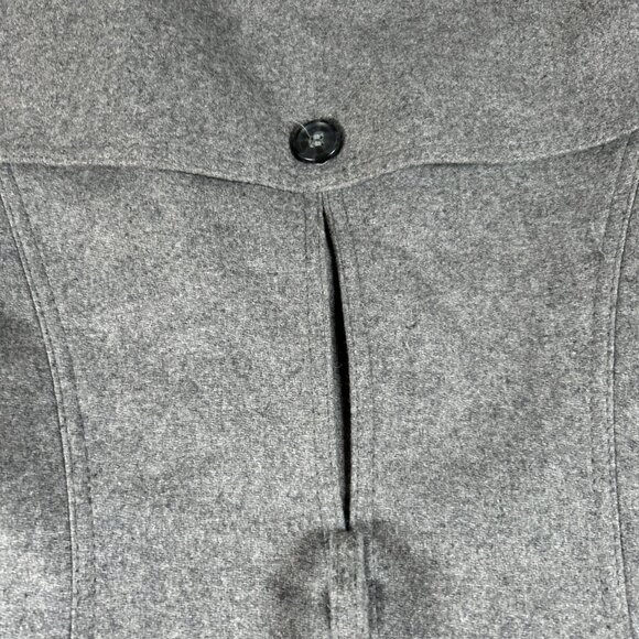 Gently Loved DKNY Women's Size 0 Double-Breasted gray Peacoat Zip Pockets READ - Picture 11 of 16